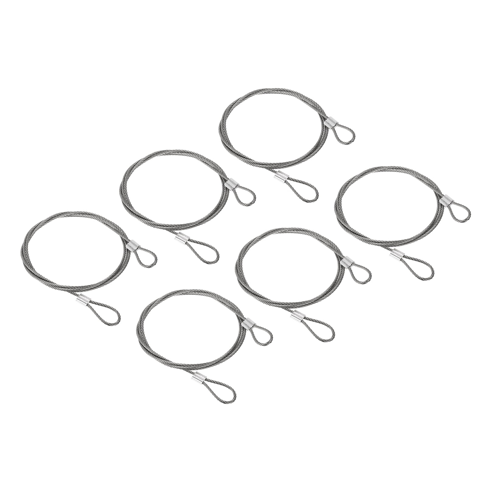 Uxcell Stainless Steel Cable, 6 Pack PVC Coated 5/64" Wire Rope for