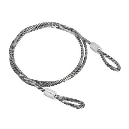 Uxcell Stainless Steel Cable, Coated 3/16" Wire Rope for Deck Railing 3.3ft