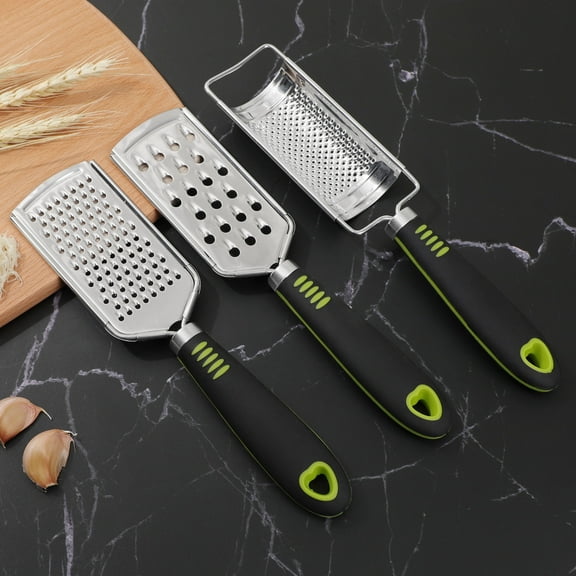 Uxcell Stainless Steel Cheese Grater Zester Set, 3Pcs