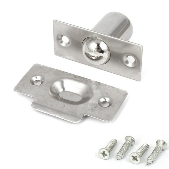 Uxcell Stainless Steel Closet Door Adjustable Ball Catch Latch Catcher Silver Tone