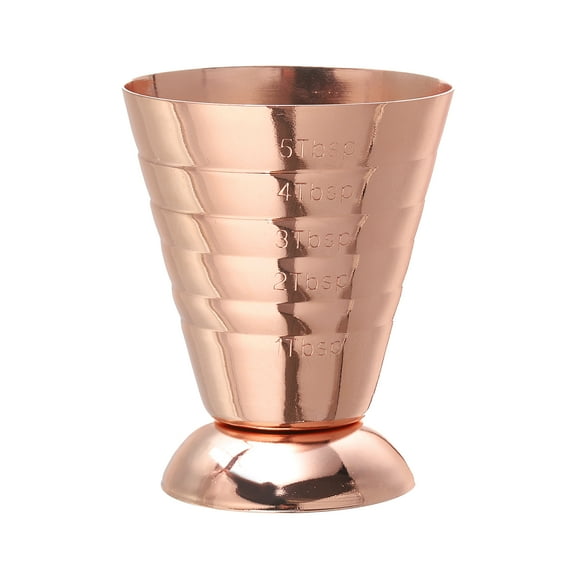 Uxcell Stainless Steel Cocktail Jigger, 2.5oz Cocktail Measuring Cup Jigger Bar Mixed Cocktail Beaker, Rose Gold