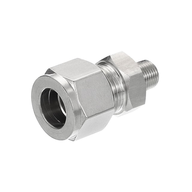 Double Compression Pin Adapter Uxcell Stainless Steel Compression Tube Fitting, Double Ferrules ...