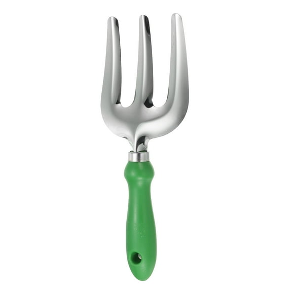 Uxcell Stainless Steel Garden Fork, Patio Gardening Tool Hand Weeder Digging Loosening Fork, Green