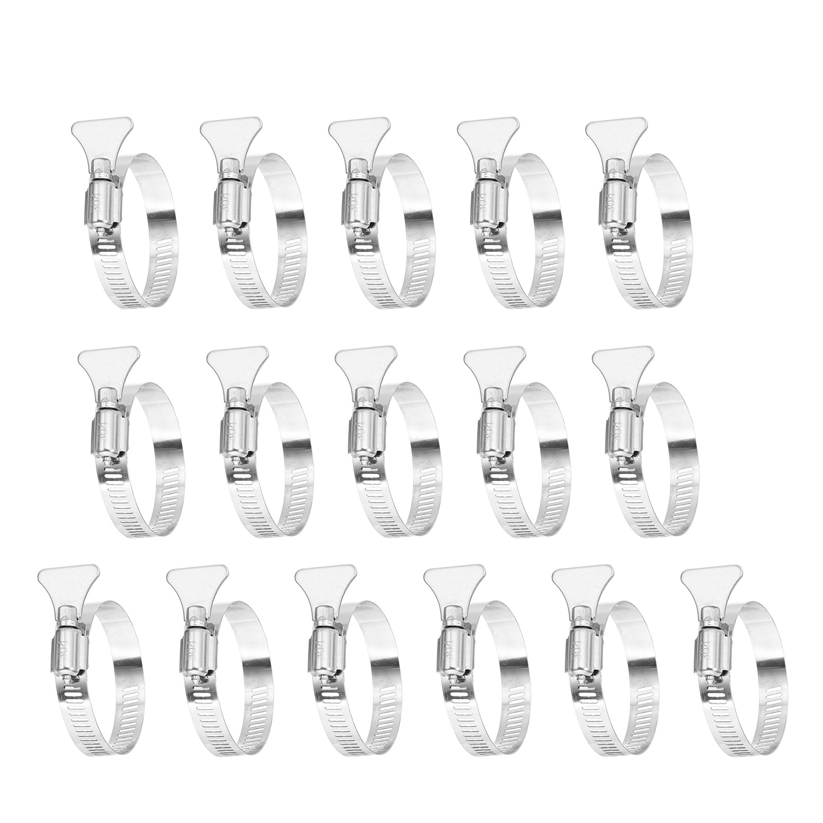 Lot De 10 Colliers De Serrage à Vis Sans Fin 33-57 Mm En Acier Inoxydable 316