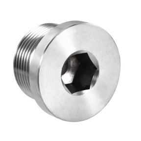 Uxcell Stainless Steel Inner Hex Head M26x1.5 Pipe Fitting Plug