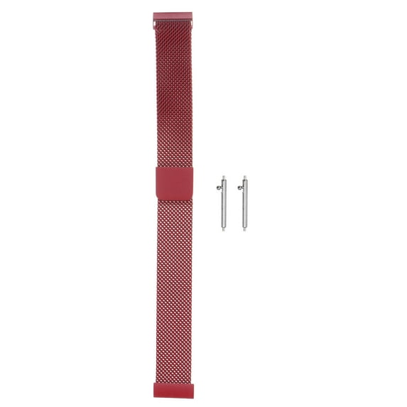 Uxcell Stainless Steel Mesh Watch Band 16mm Quick Release Magnetic Clasp, Red