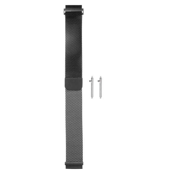 Uxcell Stainless Steel Mesh Watch Band 16mm Quick Release Strap Magnetic Clasp, Black