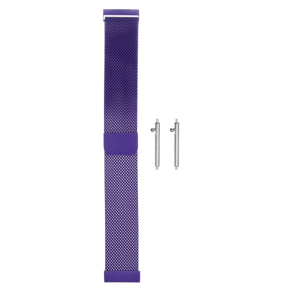 Uxcell Stainless Steel Mesh Watch Band 22mm Quick Release Magnetic Clasp, Purple