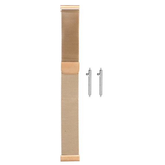 Uxcell Stainless Steel Mesh Watch Band 22mm Quick Release Magnetic Clasp, Rose Gold