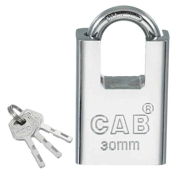 Uxcell Stainless Steel Padlocks, High-Security Padlock Keyed Different Shrouded Pad Lock Harden Shackle with Keys 1-3/16"