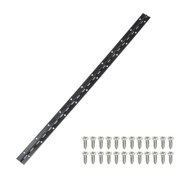 Uxcell Stainless Steel Piano Hinge Continuous Hinge for Cabinet Doors Wardrobe Doors Black 24 Inch x 1.2 Inch