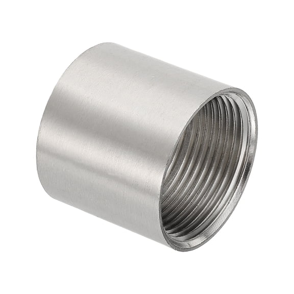 Uxcell Stainless Steel Pipe Coupling, Straight Coupling Connectors Adapter Cast Pipe Fitting 1-1/4" x 1-1/4" Female BSPT 1
