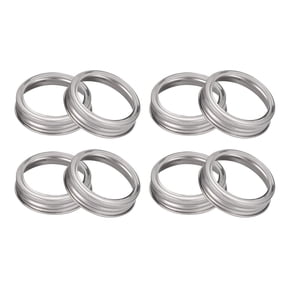 Uxcell Stainless Steel Regular Mouth Mason Jar Replacement Rings Anti-rust for Mason Ball Canning Jars 8Pcs
