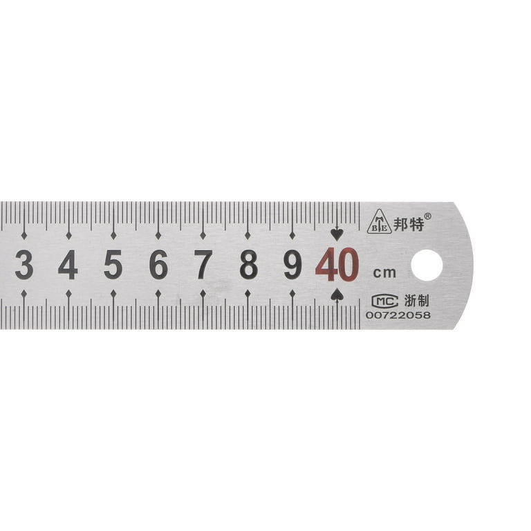 Stainless Steel Ruler, 24 Metal Rulers 1.5 Wide Inch Metric Graduation