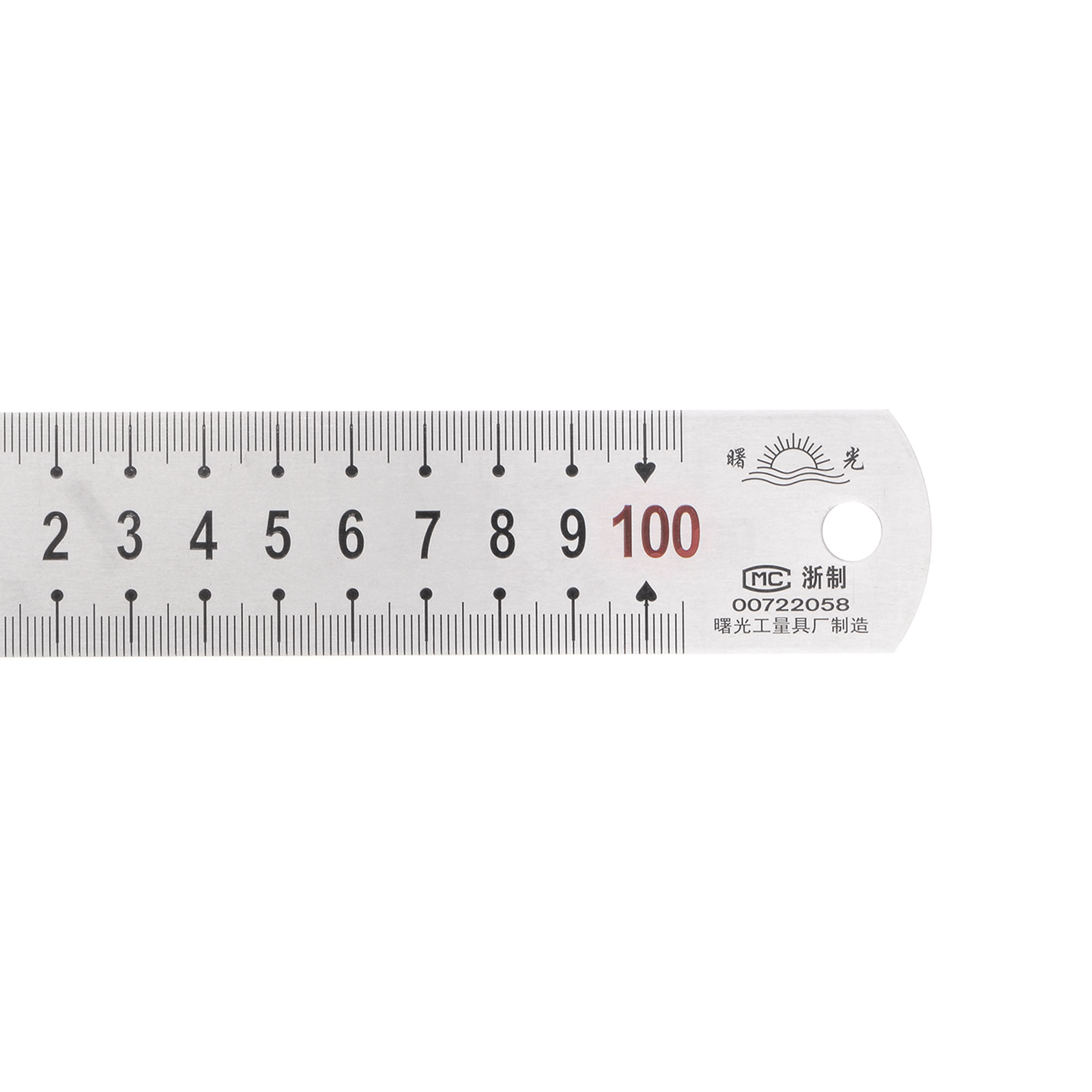 Uxcell Stainless Steel Ruler 40"x1/20"x12/7" Straight Edge Measuring Tools for Woodworking