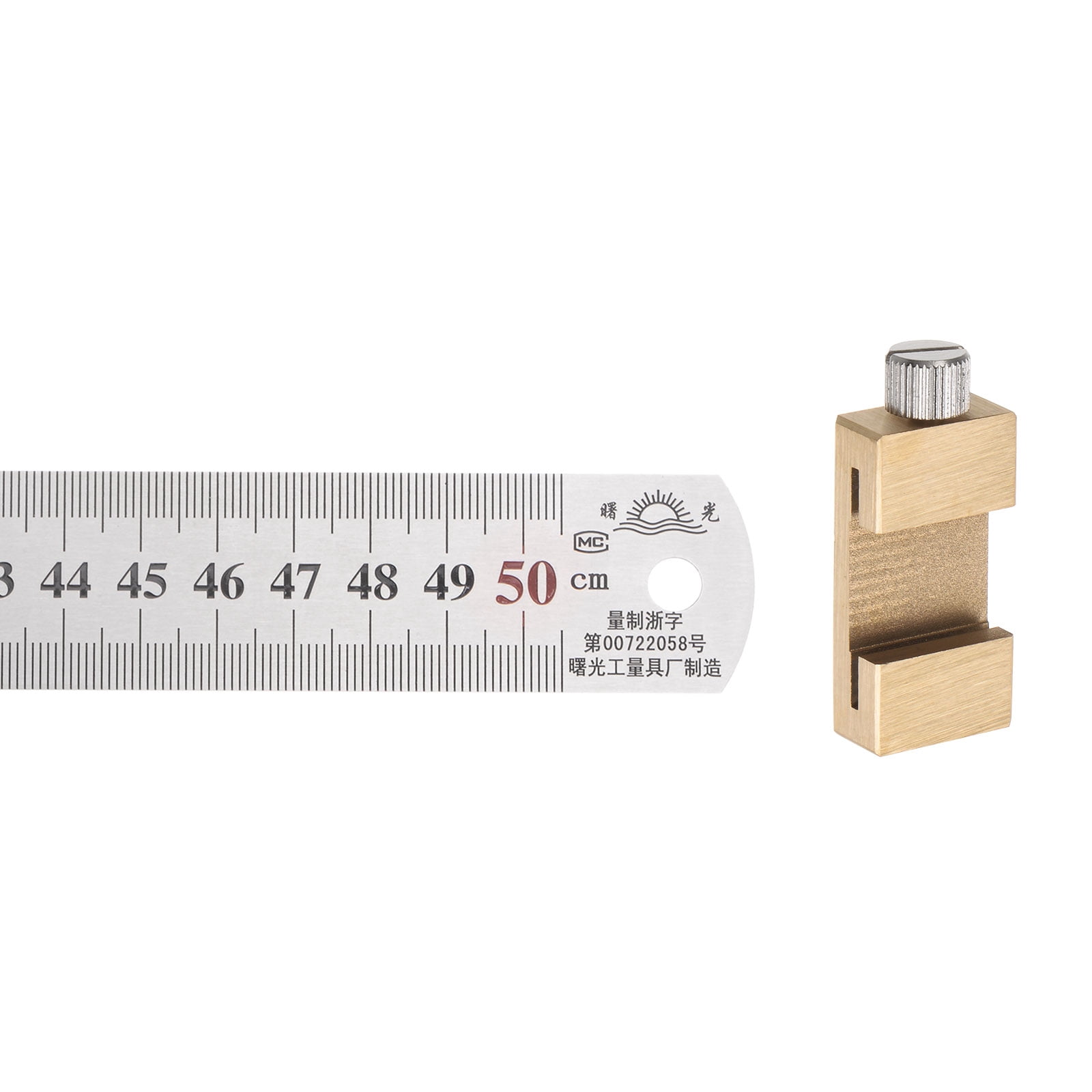 1320 Ruler Uxcell Stainless Steel Ruler with Scriber Block 20