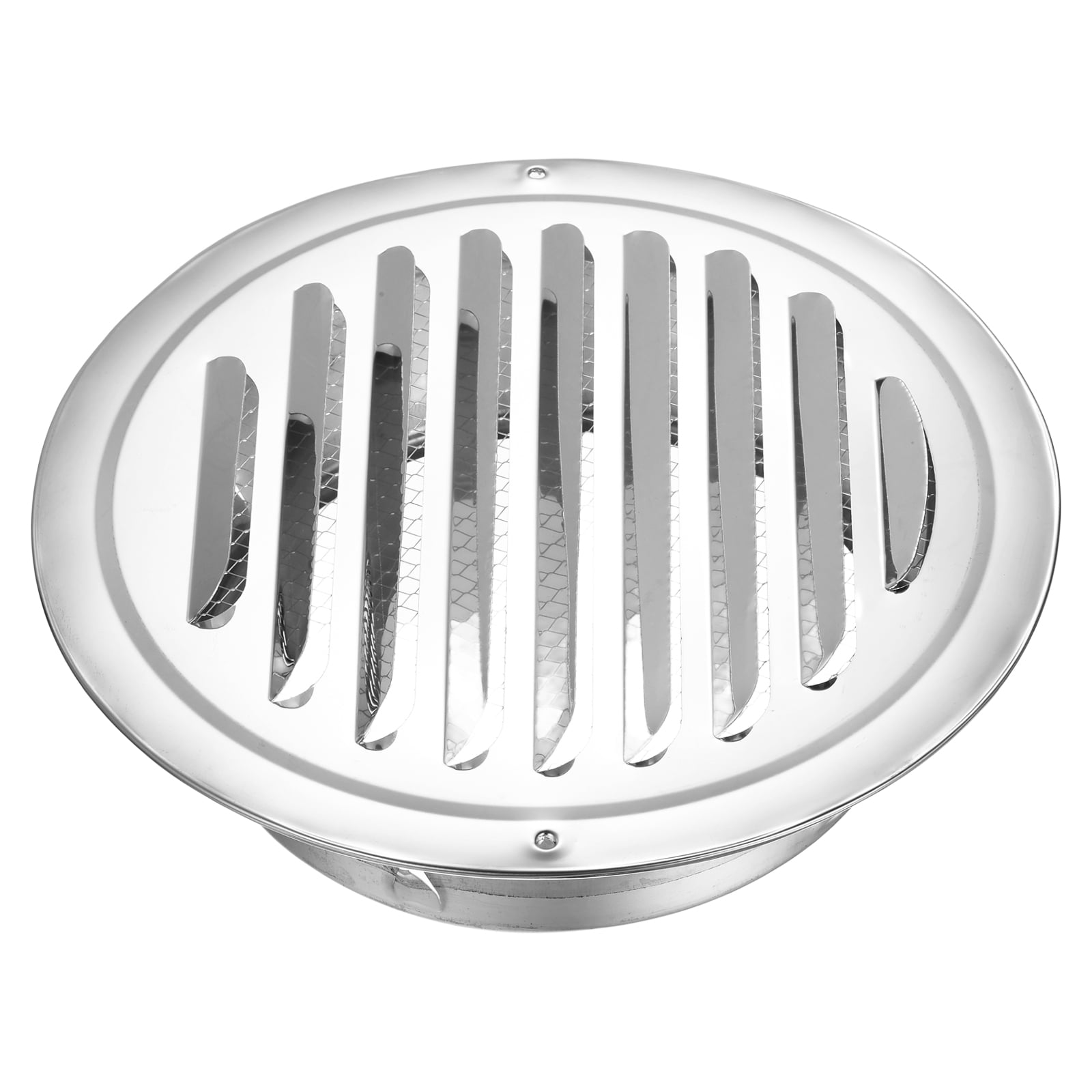 Uxcell Stainless Steel Soffit Vent 6.7" Round Louver Grille Cover Air Vent Hood Soffit Exhaust with Screen Mesh for Wall Ceiling Mount Bathroom Garage Attic Ventilation