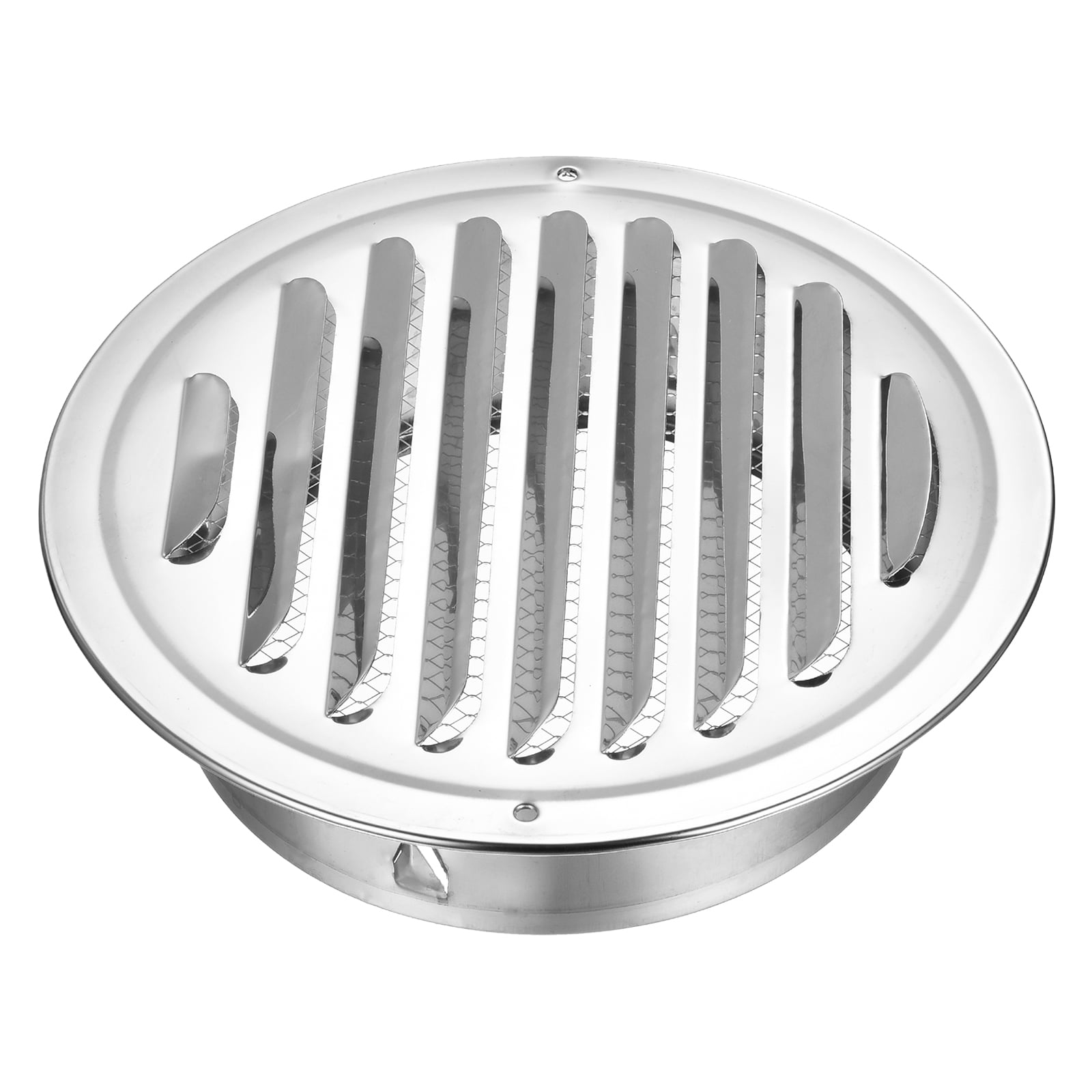 Uxcell Stainless Steel Soffit Vent 6" Round Louver Grille Cover Air Vent Hood Soffit Exhaust with Screen Mesh for Wall Ceiling Mount Bathroom Garage Attic Ventilation