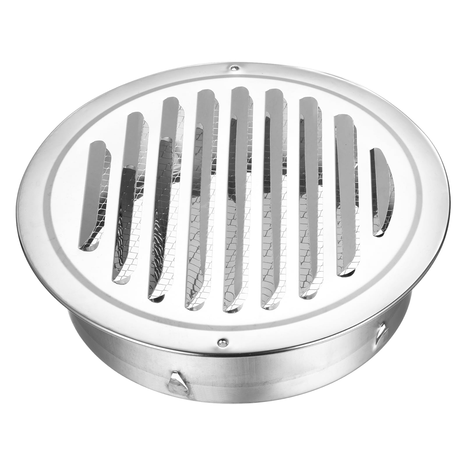Uxcell Stainless Steel Soffit Vent 7.5" Round Louver Grille Cover Air Vent Hood Soffit Exhaust with Screen Mesh for Wall Ceiling Mount Bathroom Garage Attic Ventilation