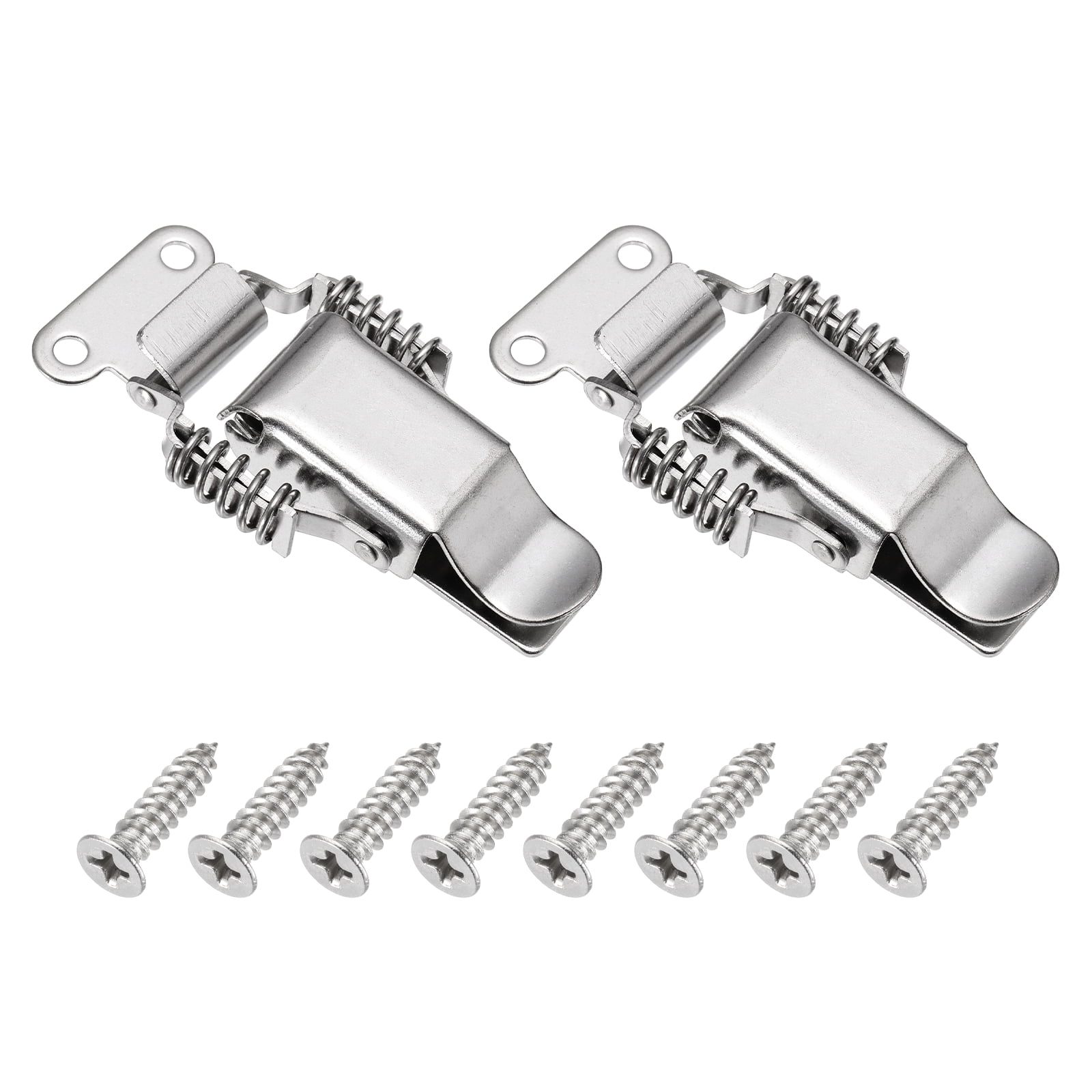 Uxcell Stainless Steel Spring Loaded Toggle Latch, (L,Silver) (2 Pcs ...