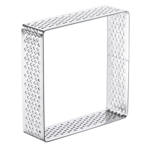 Uxcell Stainless Steel Square Cake Rings, 2.75 inch Perforated Cake Mousse Ring Non Stick Pastry Mould Baking Tool