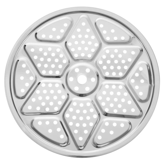 Uxcell Stainless Steel Steamer Rack 12.6 Inch Round Stock Pot Steaming Tray, Silver Tone