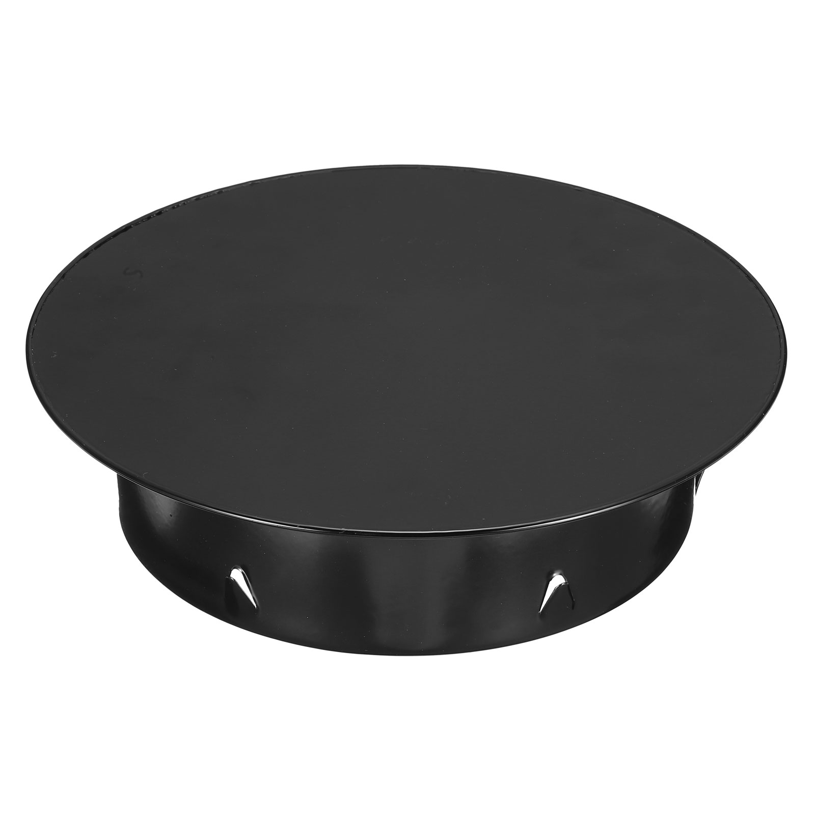 Uxcell Stainless Steel Tee Cap (6.7"/170mm OD, Black) - Round Dryer Vent Cover Dryer Duct Metal End Cap Plug for Indoor and Outdoor Pipe