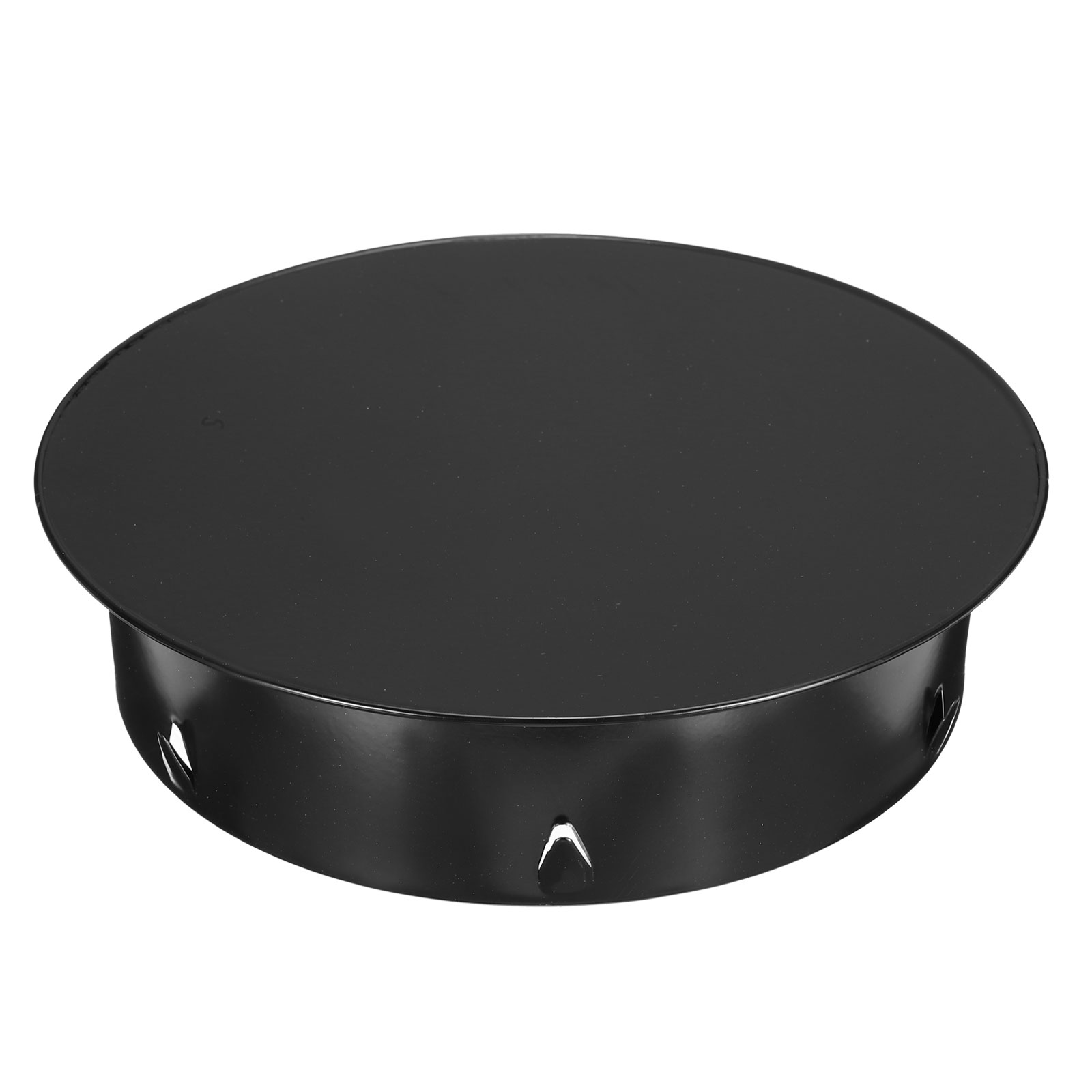 Uxcell Stainless Steel Tee Cap (7.4"/188mm OD, Black) - Round Dryer Vent Cover Dryer Duct Metal End Cap Plug for Indoor and Outdoor Pipe