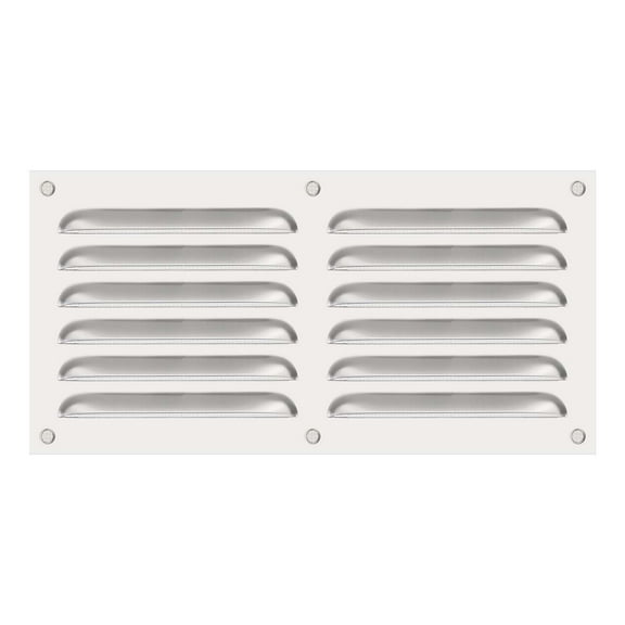 Uxcell Stainless Steel Vent Cover, Screen Air Grille Ventilation Cover HVAC Louvered Grill Built-in Mesh for Home 6x12 Inch