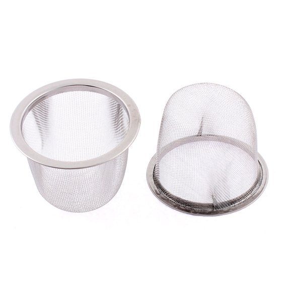 Uxcell Stainless Steel Wire Mesh Tea Infuser Strainer Basket 63mm Dia 2 Pcs