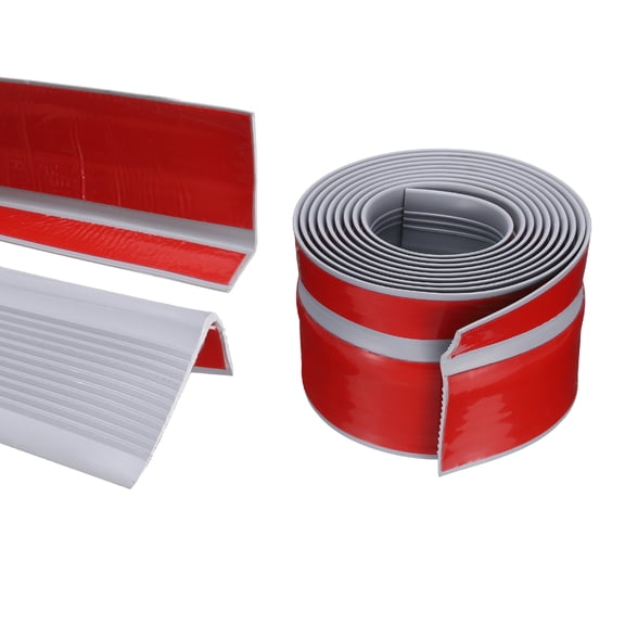 Uxcell Stair Edge Protector Anti-Slip Nosing Self Adhesive Strip for Outdoor & Indoor, Grey (7 Ft)