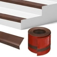thumbnail image 1 of Uxcell Stair Edge Trim 7FT Vinyl Rubber Stair Nosing Non-Slip Self Adhesive Stair Edge Trim Strips Brown 1.38 Inch, 1 of 7