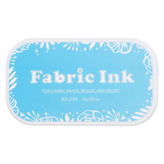 Uxcell Stamp Ink Pad, 2.2x3.7 Inch Sky Blue Washable Craft Finger Stamps Pad for Paper Wood Fabric Inkpad DIY Card Making