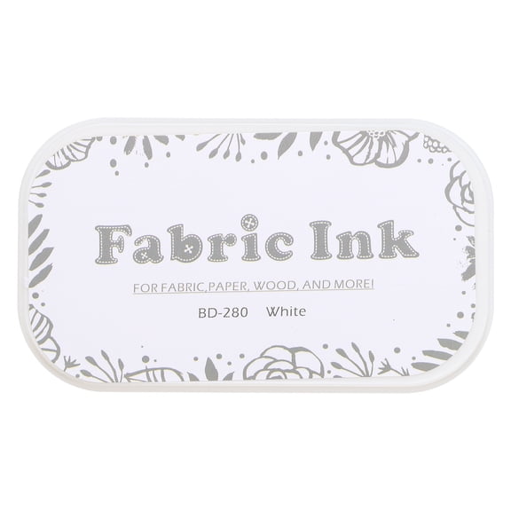 Uxcell Stamp Ink Pad, 2.2x3.7 Inch White Washable Craft Finger Stamps Pad for Paper Wood Fabric Inkpad DIY Card Making