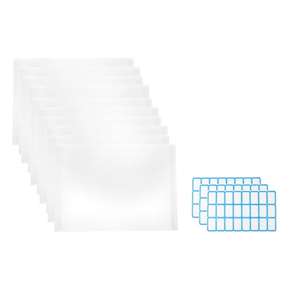 Uxcell Stamp and Die Storage Bag, 30Pcs Horizontal style with Label Stickers 7.4x5.5"