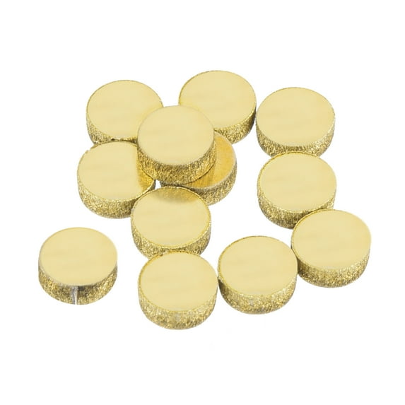 Uxcell Stamping Blank Brass Round DIY Tags Yellow, 3mm/0.1 inch for Crafts Decoration, Pack of 12