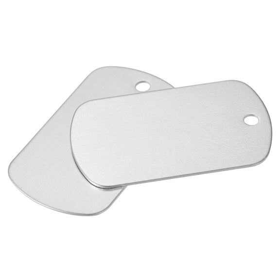 Uxcell Stamping Blank DIY Engrave Label Tags for Craft Pendant Aluminum Silver Tone 10Pcs