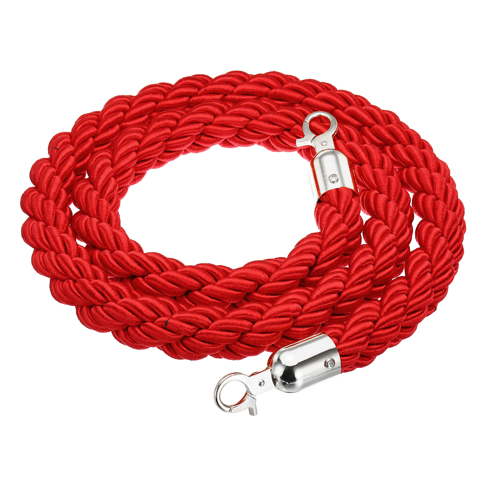 Uxcell Stanchion Rope 1.5m/5Ft Twisted Barrier Rope with Snap Hooks for ...
