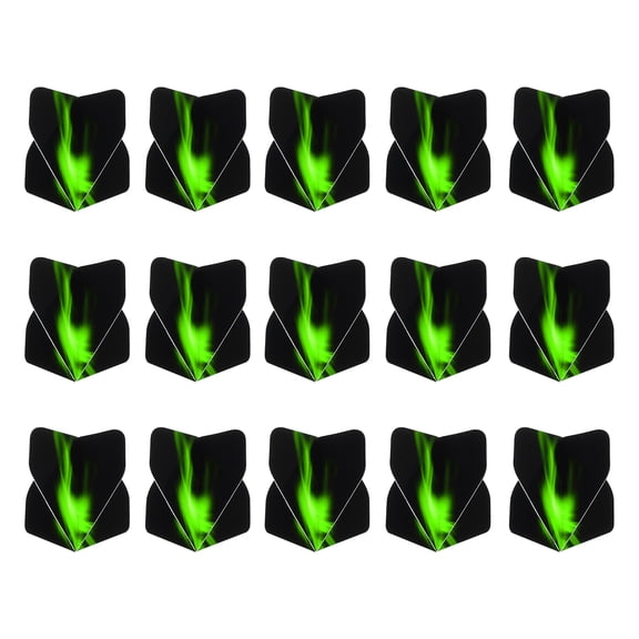 Uxcell Standard Dart Flights, 30 Pack Flights, Black, Green