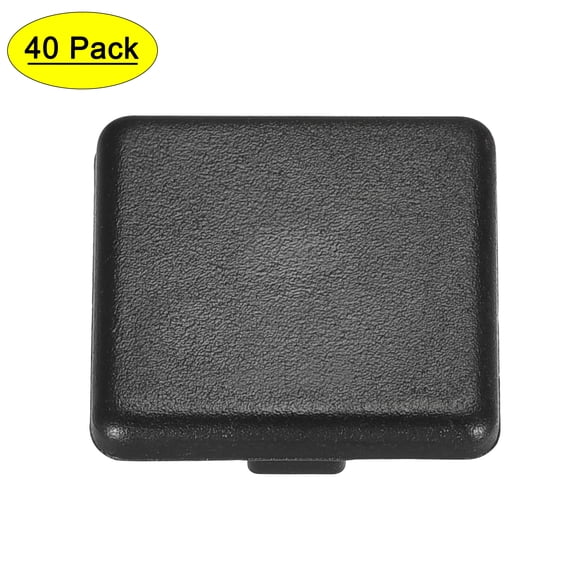 Uxcell Standard Plastic Square Aluminum Extrusion End Cap Black 40x40mm 40 packs