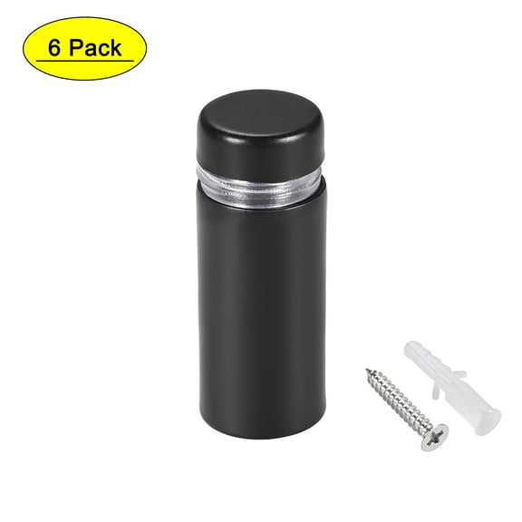 Uxcell Standoff Screws Stainless Steel Black with Accessories 0.47 x 1.3" Black 6 Pack