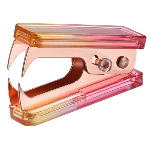 Uxcell Stapler Puller Acrylic Body Metal Jaw Office Home Staple Removers, Colored