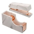 thumbnail image 1 of Uxcell Stapler and Tape Dispenser Set Desk Stapler Tape Cutter Rose Golden 1 Set, 1 of 6