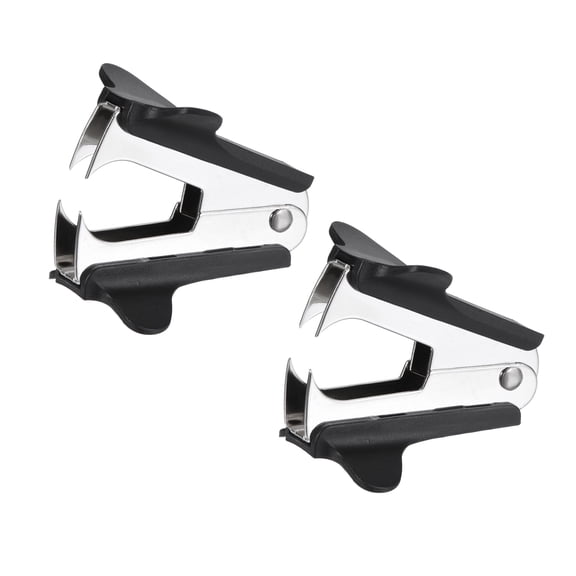 Uxcell Staplers Puller Steel Jaw Office Home Staple Remover Tools, Black 2 Pack
