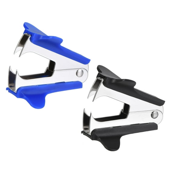 Uxcell Staplers Puller Steel Jaw Office Home Staple Remover Tools, Black Blue 2 Pack
