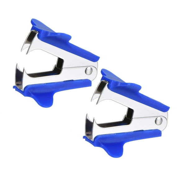 Uxcell Staplers Puller Steel Jaw Office Home Staple Remover Tools, Blue 2 Pack