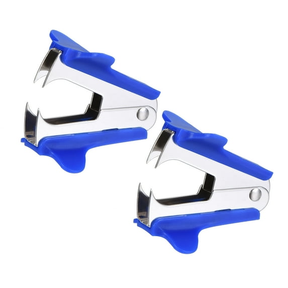 Uxcell Staplers Puller Steel Jaw Office Home Staple Remover Tools, Blue 2 Pack
