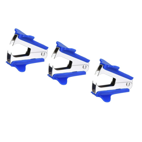 Uxcell Staplers Puller Steel Jaw Office Home Staple Remover Tools, Blue 3 Pack
