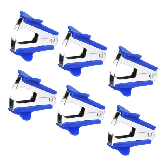 Uxcell Staplers Puller Steel Jaw Office Home Staple Remover Tools, Blue 6 Pack