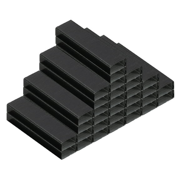 Uxcell Staples for Stapler, 26/6 Standard 1/4" Length Staples for Office Supplies, Black 2 Pack